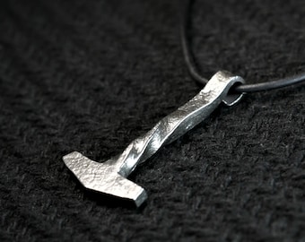 Replica Mjolnir - Thorhamer, Mjolnir, Viking-amulet, Thors-hamer, gesmede hanger, Noorse ketting, Mjölnir, hamerhanger, Thors hamer