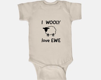 Sheep Custom Baby Bodysuit Cotton One-Piece Sheep Custom Baby Bodysuit Cotton One-Piece