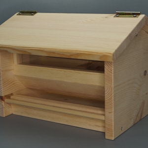 bird feeder | Wooden feed dispenser (pine wood) for standing up, with wood protection if desired