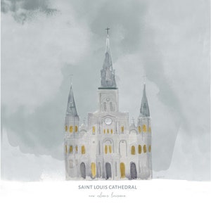 Saint Louis Cathedral Print (Mat Board Framing Included!)