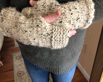 Outlander Inspired Knit Arm Warmers: Chunky Fingerless Gloves