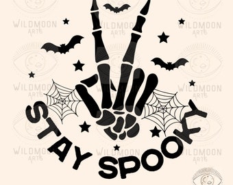 Stay Spooky PNG, Halloween Sublimation designs, Halloween png designs,Spooky png,Retro Halloween png,skeleton png,spooky sublimation png