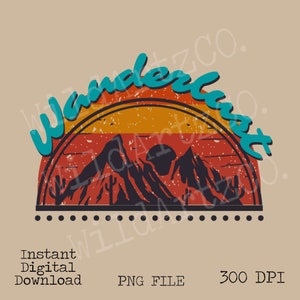 Wanderlust PNG, Sublimation designs, Retro png, boho designs, Adventure png, Western designs, Boho Designs, Desert png, Western Sublimation