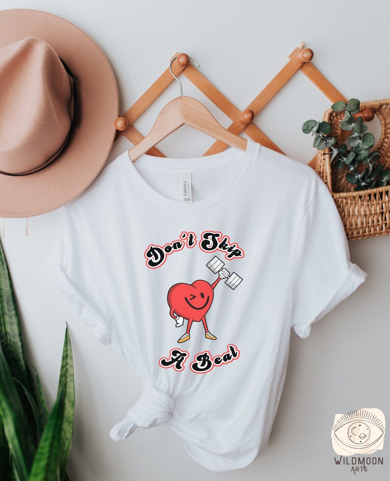 Don't Skip A Beat png, Retro png Designs, Retro Sublimation, Workout png, Retro Herz png, Workout png designs, trendy png Bild 4
