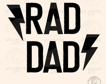 Rad Dad PNG, Sublimation designs, Dad shirt designs, Retro png, Dad sublimations, Father’s Day png, Fathers png design, Trendy dad png