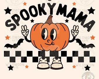 Spooky Mama PNG, Halloween Sublimation designs, Halloween png designs,Retro Halloween png,retro fall png,Mama sublimation png,Trendy