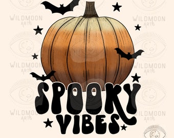 Spooky Vibes PNG, Halloween Sublimation designs, Halloween png designs,Spooky png,Retro Halloween png,skeleton png,spooky sublimation png