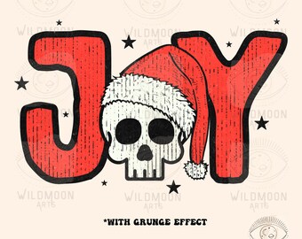 Joy Png Design- Retro Christmas png, Grunge Christmas png,Christmas skull png,Retro png,Retro holiday png,Christmas sublimations,Trendy png