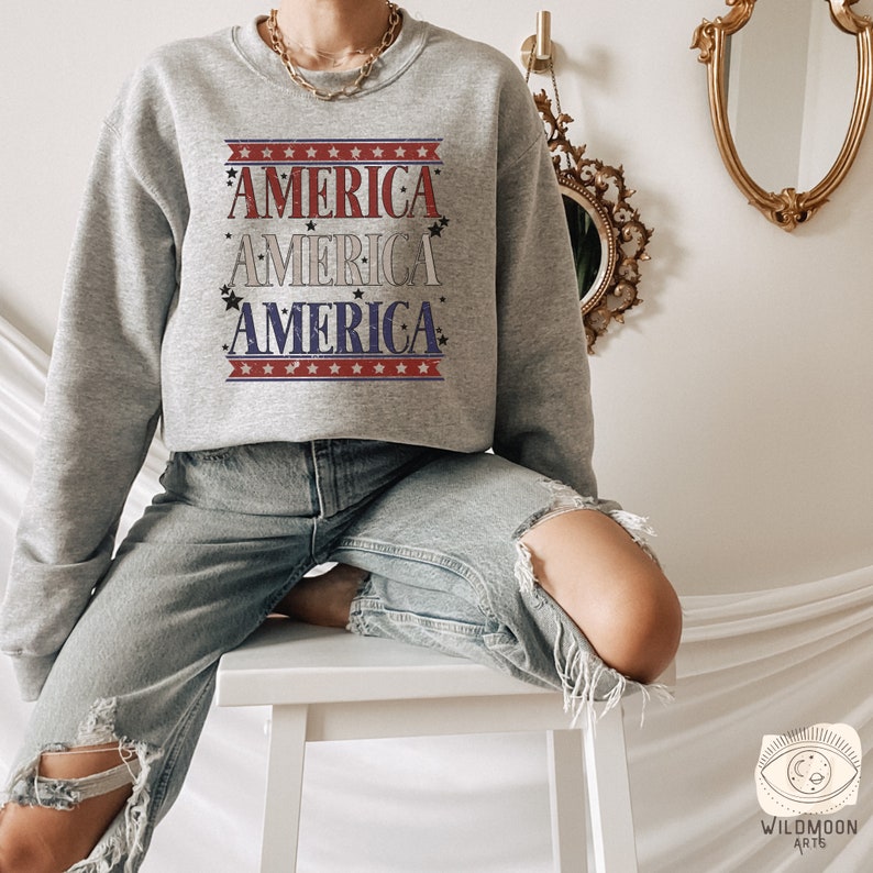 America PNG, Sublimation designs,4th July png, Patriotic designs, Happy 4th png, Retro America png, Independence Day png, Americana png image 4