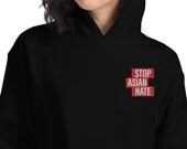 Stop Asian Hate Embroidered Unisex Hoodie
