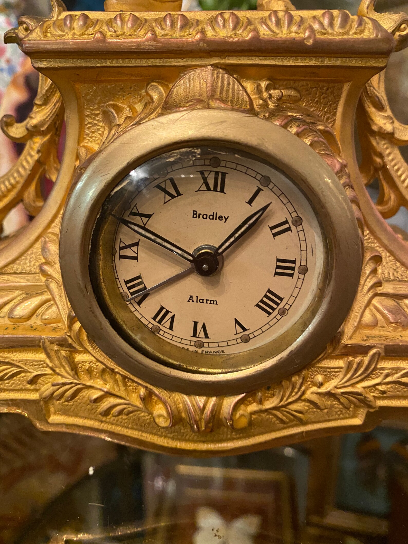 Gold Gilt Decorative Antique Figurine Clock Etsy