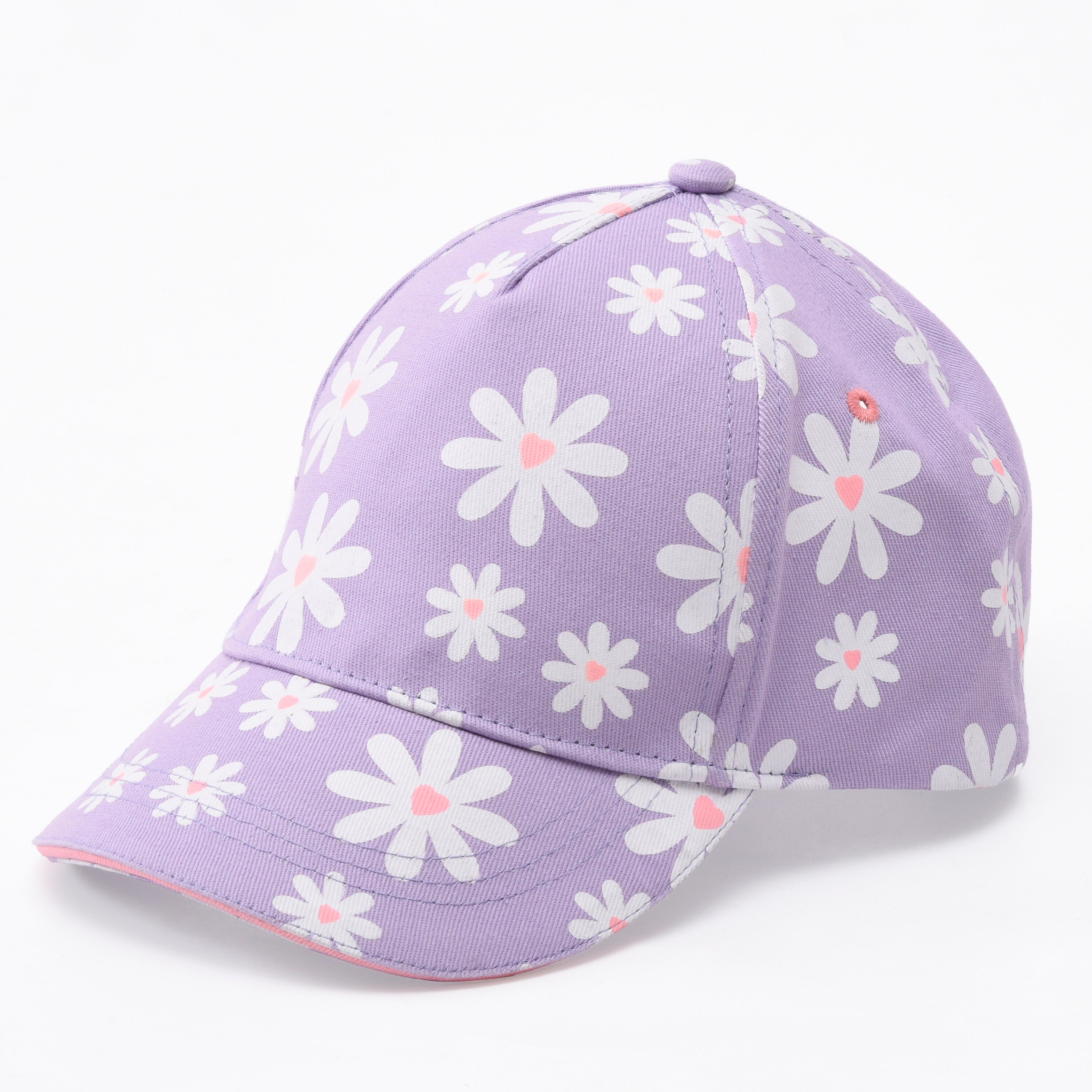 Girls Cotton Floral Ditsy Baseball Cap for Toddler and