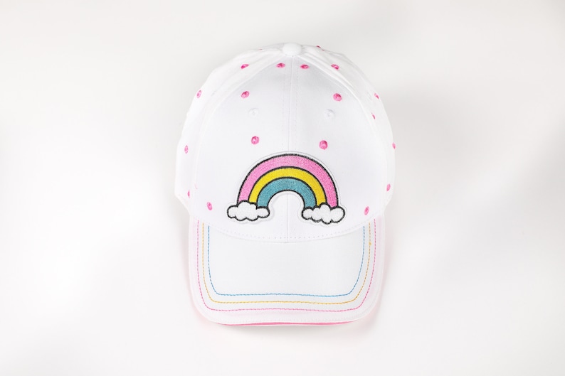 Kids' Cotton Baseball Cap with Bow & Leather Strap