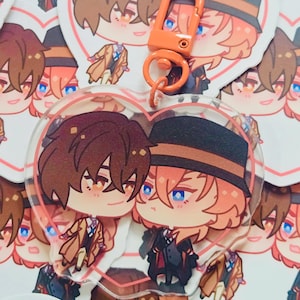 Soukoku (Dazai & Chuuya) Schlüsselanhänger und Aufkleber | Bungou Streunige Hunde