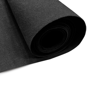 Eovea -  Acrylic Felt Fabric - 72&quot; Inch Wide -1.6mm Thick Felt -Black - Craft Supplies - Sewing, Cushion and Padding, DIY Arts & Crafts