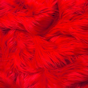 Faux Fur Red Fabric