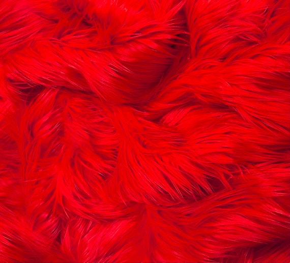 EOVEA Shaggy Faux Fur Fabric by The Yard - 36 X 60 Inch - Long Pile Fur -  Fake Fur Materials - Soft & Fluffy Craft Fabric Supplies for DIY Arts 