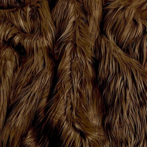 Eovea - Shaggy Faux Fur Fabric - One Yard - Dark Brown - 60&quot; X 36&quot; Inches - DIY Craft Supply, Hobby, Costume, Decoration,Rug,Pillow,Coats
