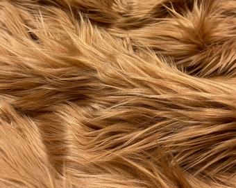 Eovea - Shaggy Faux Fur Fabric - One Yard - 60" X 36" Inches - DIY Craft Supply, Hobby, Costume, Decoration,Vests,Rug,Pillow,Coats,Blanket