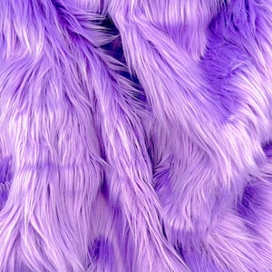 Lavender Shaggy Faux Fur Fabric: 60&quot; x 36&quot; Craft Supply