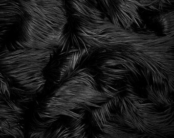 faux black fur
