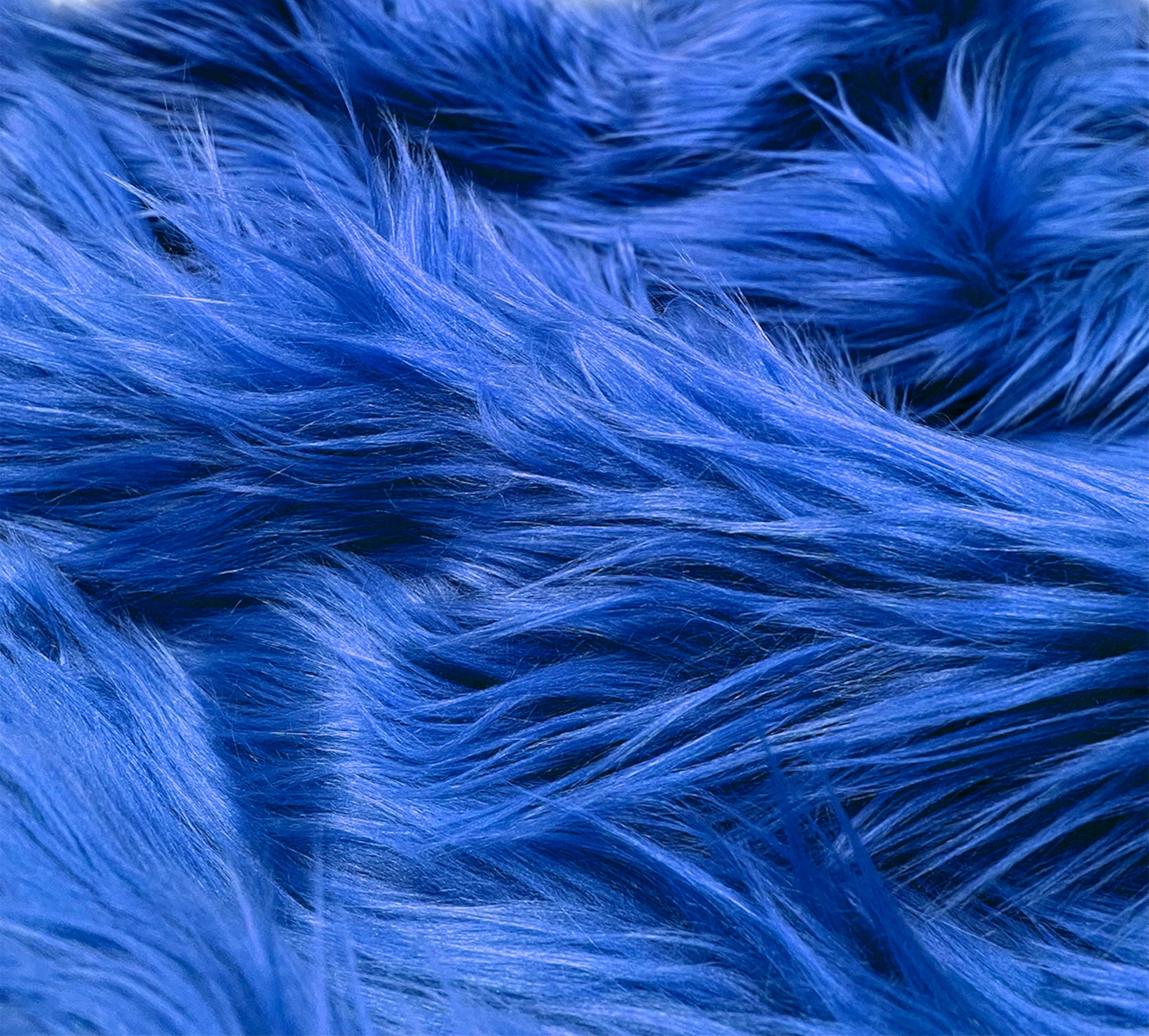 FabricLA Fake Fur Shaggy Fabric by The Yard (Black), Size: 1 Yard