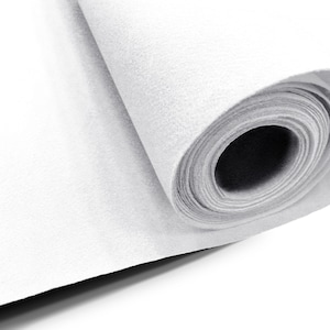 White Acrylic Felt Fabric: 72&quot; Wide, 1.6mm Thick - By The Yard