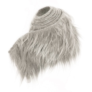 Silver Shaggy Faux Fur Strip: 5&quot; x 60&quot; Fabric Trim