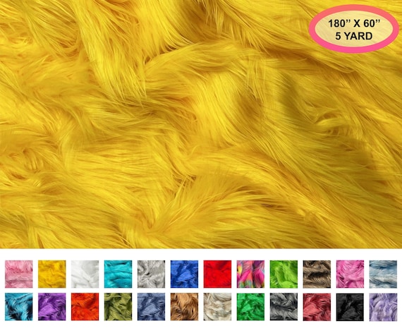 FabricLA Fabricla Shaggy Faux Fur Fabric By The Yard - 72 X 60