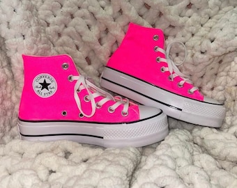 You Pick the Color! Hand-Painted Platform Converse