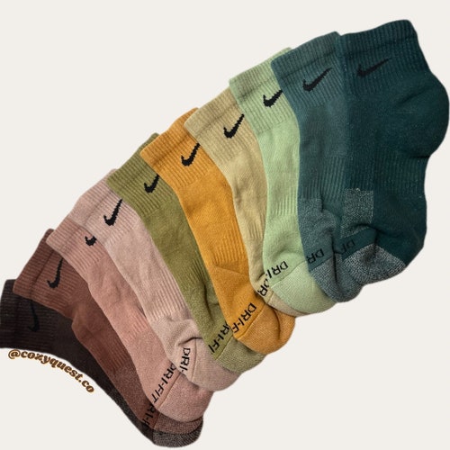 NIKE SOCKS Crew Hand Dyed Family Neutral Tones Etsy