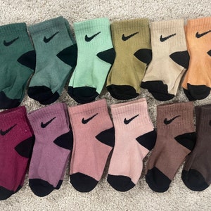 NIKE SOCKS - Toddler/Youth/Baby - Hand Dyed - Neutral Tones - Pastel Colors