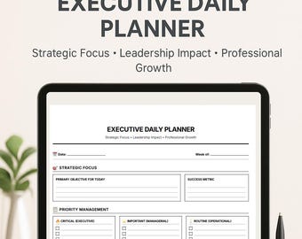 Agenda journalier exécutif (PDF) | Leadership stratégique + Fiche d'orientation
