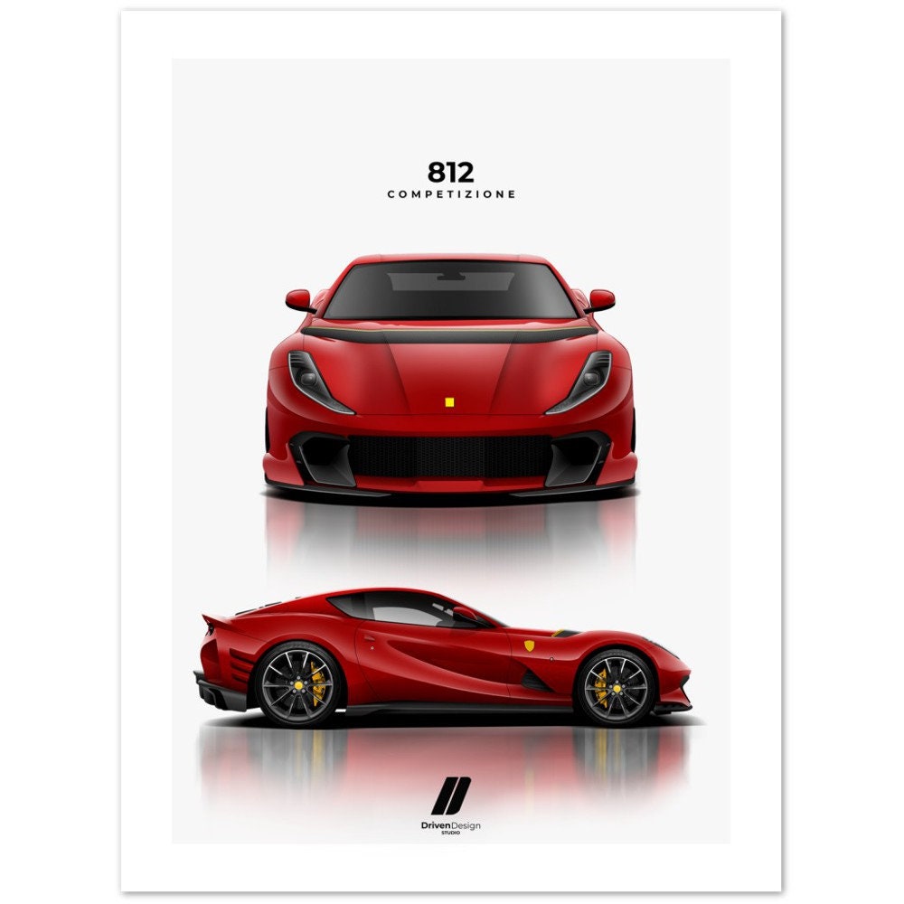 Ferrari Supercar 812 Competizione | Print Poster Artwork