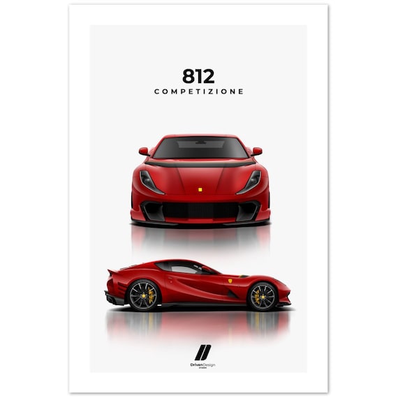 Ferrari Supercar 812 Competizione | Print Poster Artwork