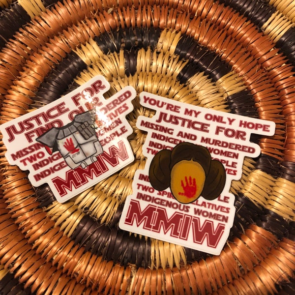 Native Star Wars : MMIW Missing and Murdered Indigenous Women Awareness Clone Trooper Armor Princess Leia Sticker