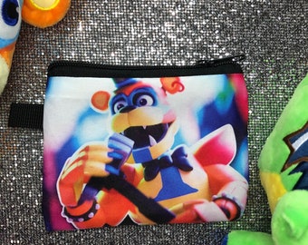 Five Nights of Freddy Security Breach Glamrock Freddy Fazbear card coin purse makeup bag