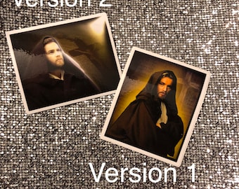 Pegatina de Jesús espacial / Ewan McGregor / Obi-Wan Kenobi de Star Wars