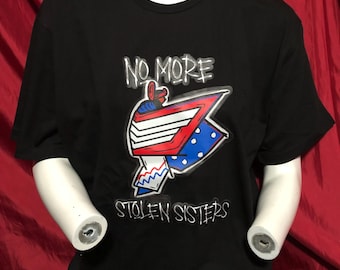 MMIW Abstract Shawl Dancer Statistics Design as Keychain Sticker, mini print postcard or Tshirt