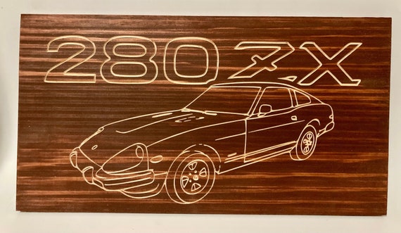 【予約販売】本 | Sign Wall Wood 280ZX Datsun 79-82 Drawing Line S130 Nissan アート・デザイン・音楽