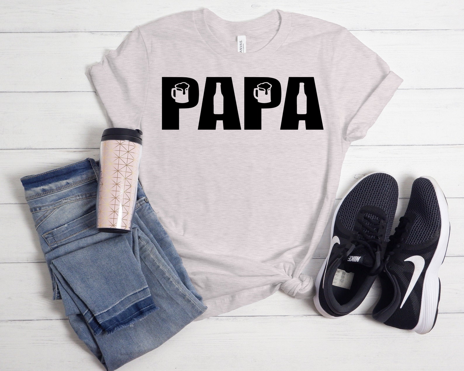 PAPA Beer Shirt Dad Shirt Father's Day shirt Etsy