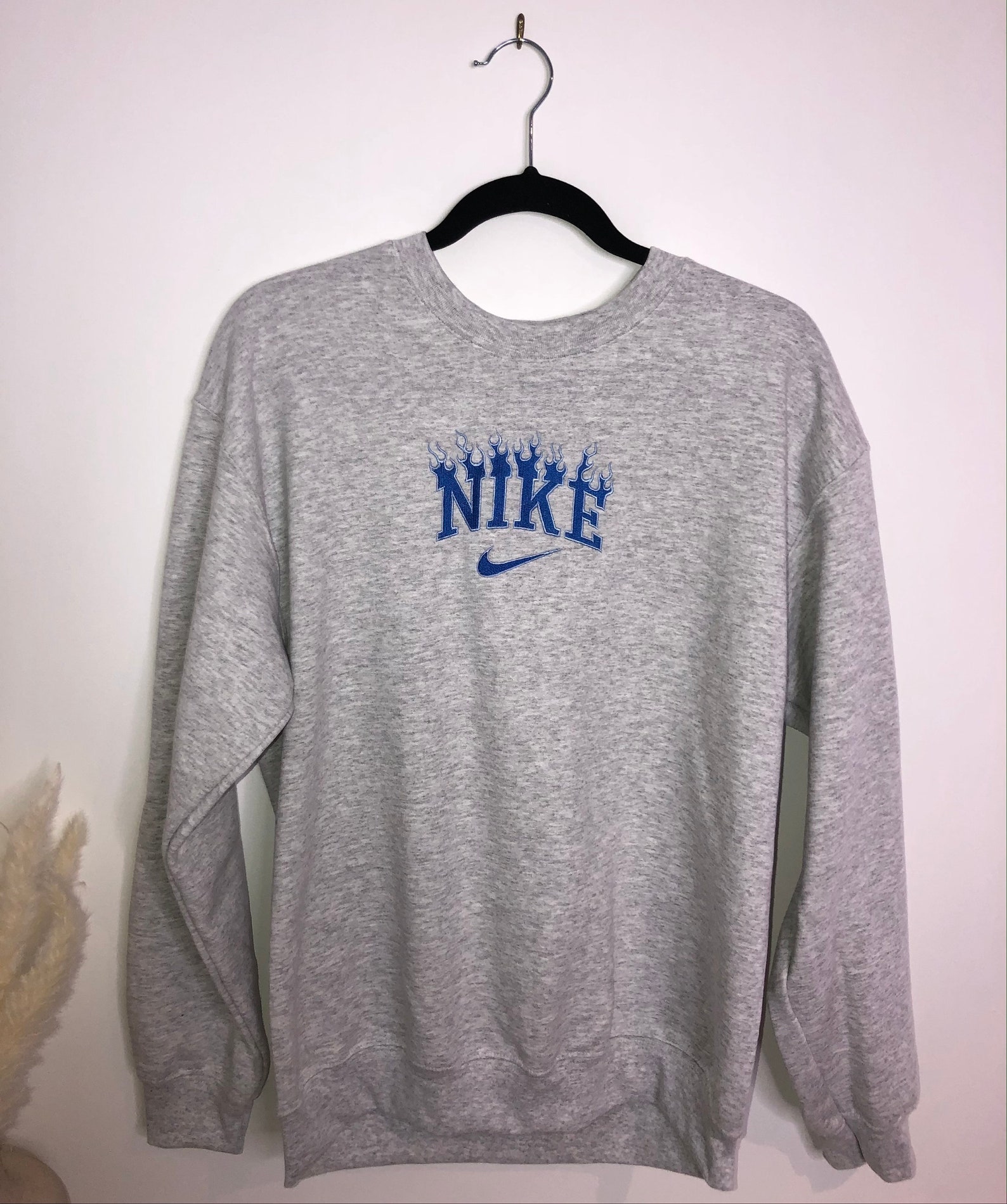 Vintage Nike Style Flame Crewneck Sweatshirt | Etsy