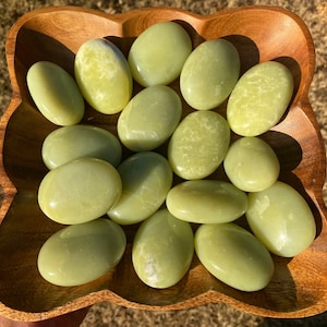 RARE Bowenite Palm Stones, Five Sizes