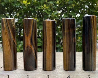 Tempting Tiger's Eye Harmonizers, Hand-Carved (You Choose)