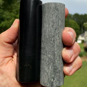 Shungite and Soapstone (Steatite) Harmonizers Two-Piece Harmonizer Set (Two-Cylinder Set)