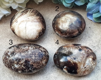 Beautiful Black Opal Palm Stones (You Choose)