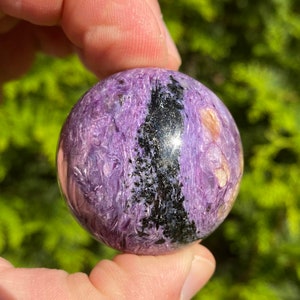 41mm Charoite Sphere, 95 Grams