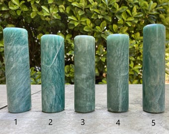 Appealing Amazonite Harmonizers, Hand-Carved (You Choose)