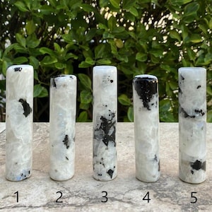 Resplendent Rainbow Moonstone Harmonizers, Hand-Carved (You Choose)