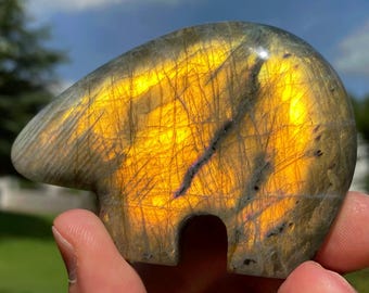 3.25" Fire Labradorite Zuni Bears (You Choose)